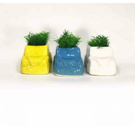 Set Of Car Shape Ceramic Pot